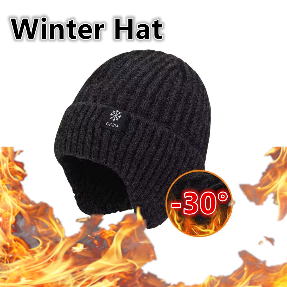Tippet Line - Outdoor Männer Winter Gestrickte Hut Plüsch