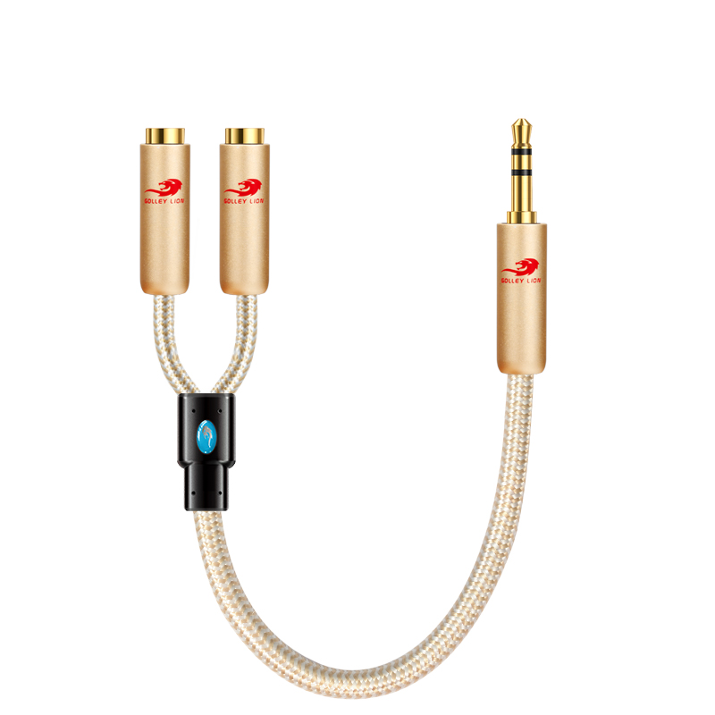 Braided Line - Audiophiles 3,5-mm-Breakout-Kabel 25cm Mini-Klinkenstecker 3,5mm auf